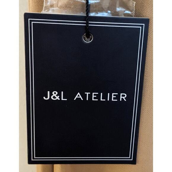 J&L Atelier Womens High Waist Tapered Leg Pants Size S Tan Trousers Pockets NWT - Picture 6 of 6